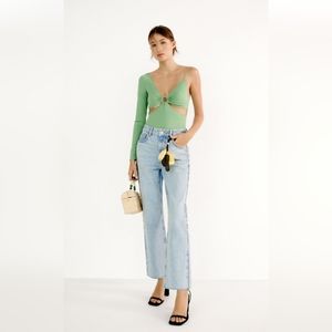 ZARA High Rise Straight Jeans